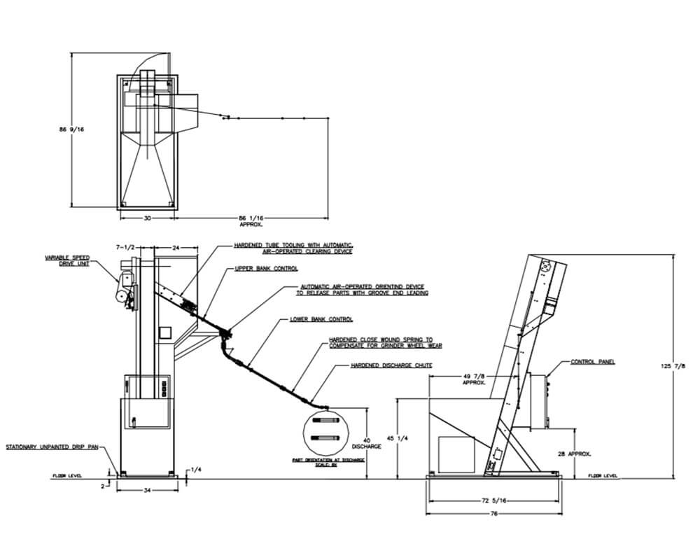 2400-D to feed Steel Shafts