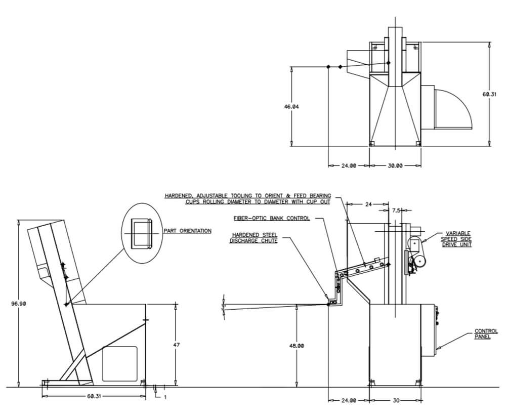2400-D to feed Universal Joint Bearing Cups